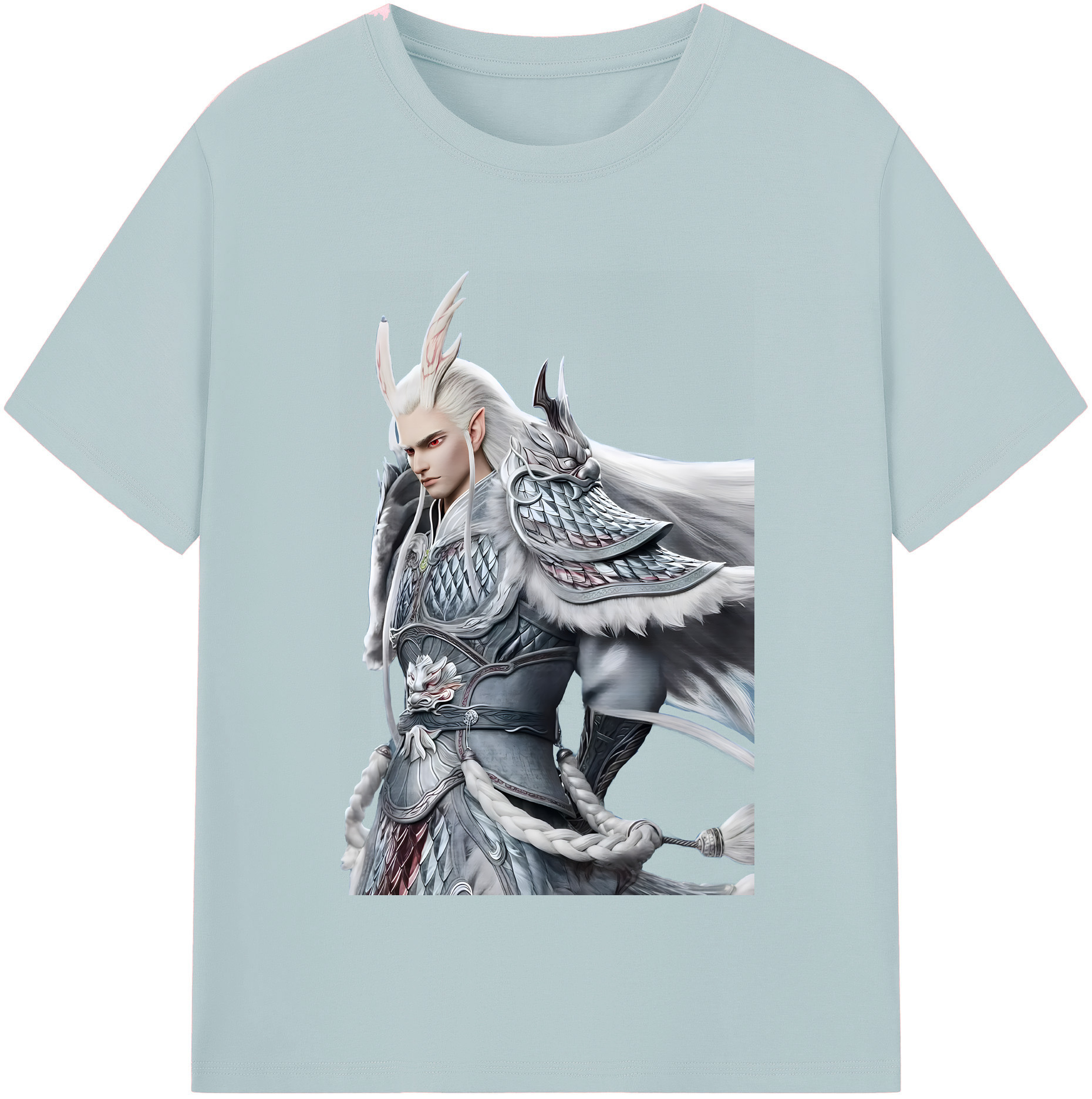 （画像用） Ne Zha 2 ナタ 魔童の大暴れ 綿100％半袖Tシャツ（フロントプリント）